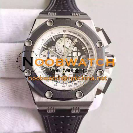 Replica Audemars Piguet Royal Oak Offshore Rubens Barrichello II 26078IO.OO.D001VS.01 JF V2 Titanium Black Dial Swiss 3126