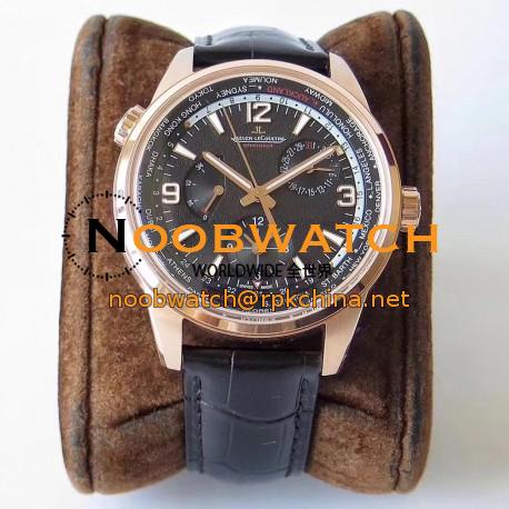 Replica Jaeger-LeCoultre Polaris Geographic WT TWA Rose Gold Black Dial Swiss Caliber 936A/1