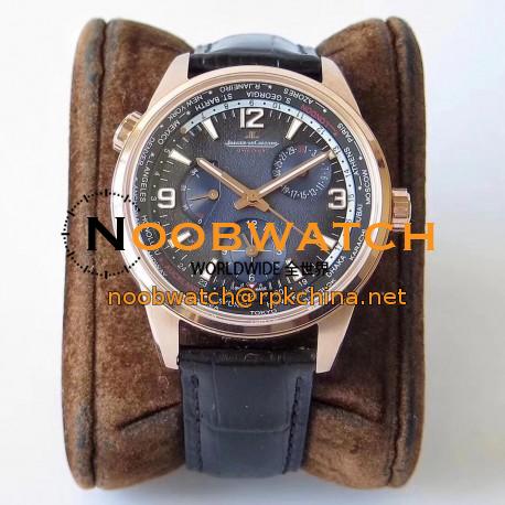 Replica Jaeger-LeCoultre Polaris Geographic WT TWA Rose Gold Blue Dial Swiss Caliber 936A/1