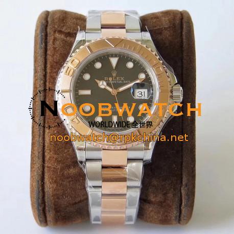 Replica Rolex Yacht-Master 40 116621 VR Stainless Steel & Rose Gold Black Dial Swiss 2836-2