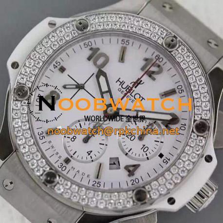 Replica Hublot Big Bang Stainless Steel Diamonds Bezel Swiss 7750