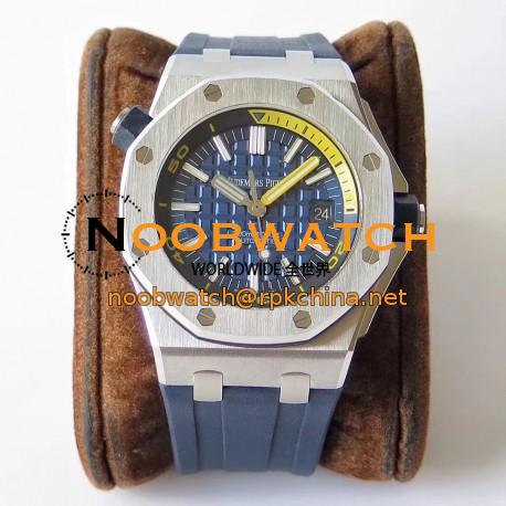 Replica Audemars Piguet Royal Oak Offshore Diver 15710ST.OO.A027CA.01 JF V8 Stainless Steel Blue Dial Swiss 3120