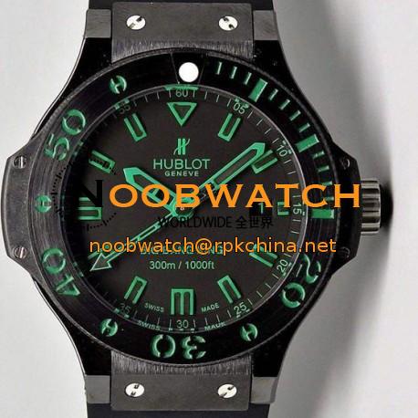 Replica Hublot Big Bang King Green Magic Ceramic Black Dial Swiss HUB4100