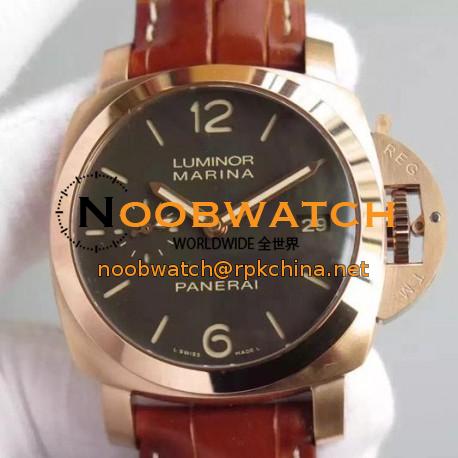 Replica Panerai Luminor Marina 1950 PAM 393 Rose Gold Black Dial Swiss P9000