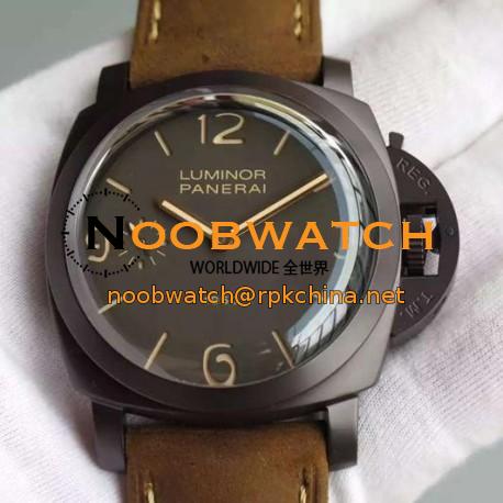 Replica Panerai Luminor 1950 3 Days PAM 375 Composite Black Dial Swiss 3000