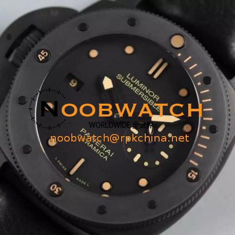 Replica Panerai Luminor Submersible 1950 PAM 607 Ceramic Black Dial Swiss P9000