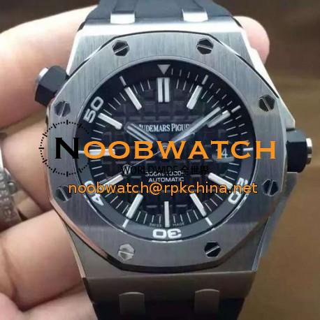 Replica Audemars Piguet Royal Oak Offshore Diver 15710 Stainless Steel Black Dial Swiss 3120