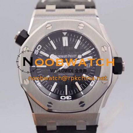 Replica Audemars Piguet Royal Oak Offshore Diver 15710 Stainless Steel Black Dial Swiss 2824