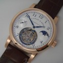 Replica A. Lange & Sohne Pour Le Merite Tourbillon Moonphase Rose Gold White Dial Swiss Tourbillon