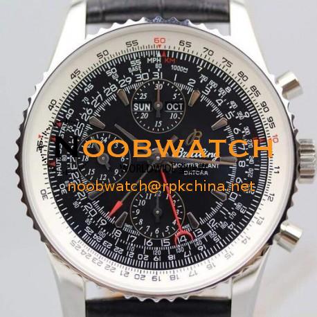 Replica Breitling Datora Montbrillant Perpetual Calendar Chronograph Black Dial SWISS 7751