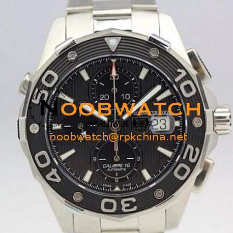 Replica Tag Heuer Aquaracer Chronograph 500M Calibre 16 Stainless Steel Black Dial Swiss Calibre 16