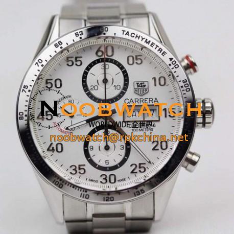 Replica Tag Heuer Carrera Calibre 16 Stainless Steel White Dial Swiss Calibre 16