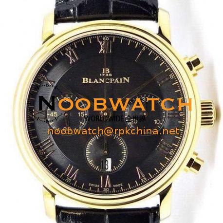 Replica Blancpain Villeret Rose Gold Black Dial Swiss 7750