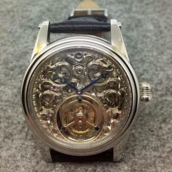 Replica Blancpain Tourbillon Stainless Steel Skeleton Dial Swiss Tourbillon