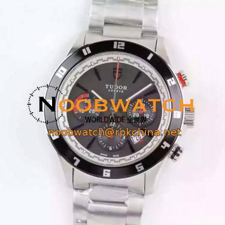 Replica Tudor Grantour Stainless Steel Black Dial Swiss 7750