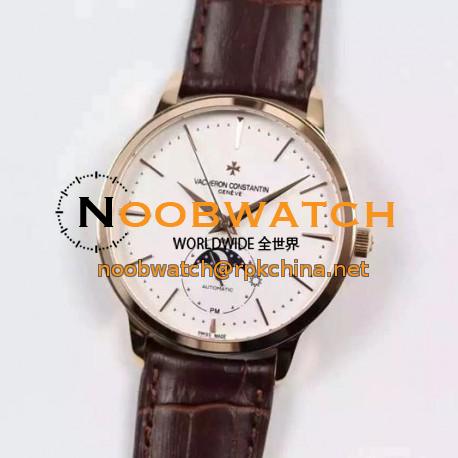 Replica Vacheron Constantin Patrimony 81180 Rose Gold White Dial Swiss 2450SC