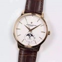 Replica Vacheron Constantin Patrimony 81180 Rose Gold White Dial Swiss 2450SC