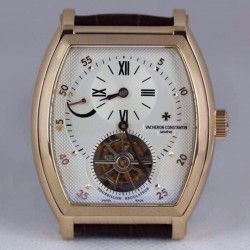 Replica Vacheron Constantin Malte Regulator Tourbillon Rose Gold White Dial Swiss Tourbillon