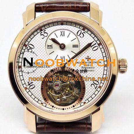 Replica Vacheron Constantin Patrimony Carrousel Tourbillon Rose Gold White Dial Swiss Carrousel Tourbillon