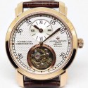 Replica Vacheron Constantin Patrimony Carrousel Tourbillon Rose Gold White Dial Swiss Carrousel Tourbillon