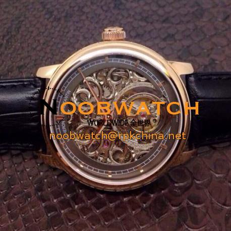 Replica Vacheron Constantin Patrimony Tourbillon Rose Gold Skeleton & Gray Dial Swiss Tourbillon