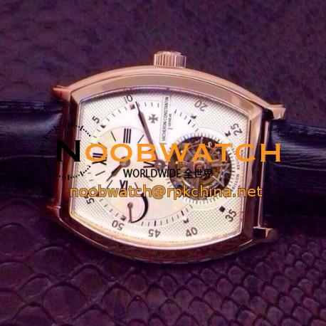 Replica Vacheron Constantin Malte Tourbillon Regulator Rose Gold White Dial Swiss Tourbillon