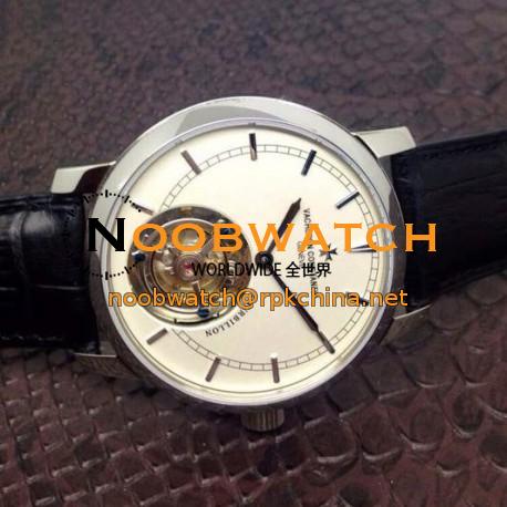 Replica Vacheron Constantin Patrimony Tourbillon Stainless Steel White Dial Swiss Tourbillon