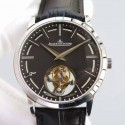 Replica Jaeger-LeCoultre Master Ultra Thin Tourbillon Stainless Steel Black Dial Swiss Tourbillon