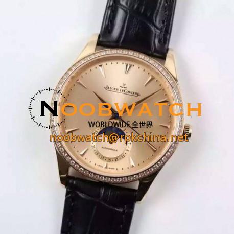 Replica Jaeger-LeCoultre Master Ultra Thin Moon Rose Gold Gold Dial Swiss JLC 925