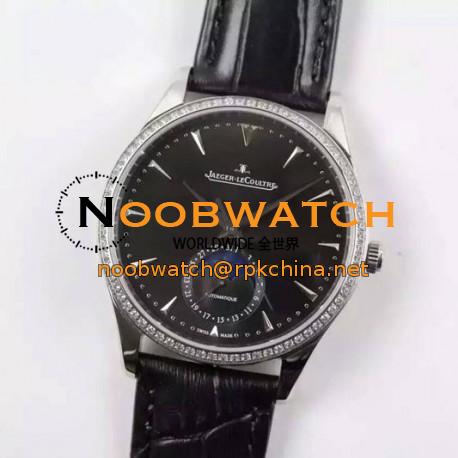 Replica Jaeger-LeCoultre Master Ultra Thin Moon Stainless Steel Black Dial Swiss JLC 925