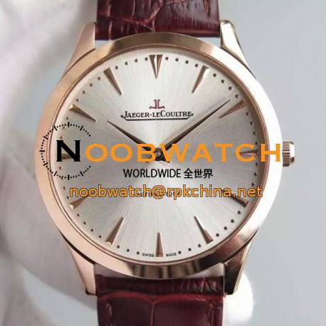 Replica Jaeger-LeCoultre Master Ultra Thin Rose Gold Silver Dial Swiss JLC 898C