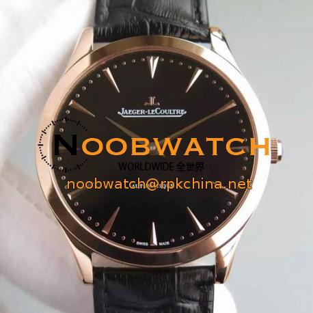 Replica Jaeger-LeCoultre Master Ultra Thin Rose Gold Black Dial Swiss JLC 898C