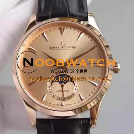 Replica Jaeger-LeCoultre Master Ultra Thin Moon Rose Gold Gold Dial Swiss JLC 925