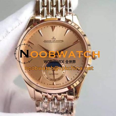 Replica Jaeger-LeCoultre Master Ultra Thin Moon Rose Gold Gold Dial Swiss JLC 925