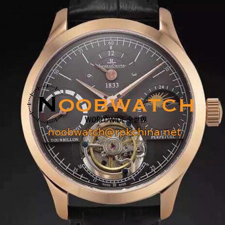 Replica Jaeger-LeCoultre Master Grande Tradition Tourbillon Rose Gold Black Dial Swiss Tourbillon