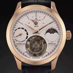 Replica Jaeger-LeCoultre Master Grande Tradition Tourbillon Rose Gold White Dial Swiss Tourbillon