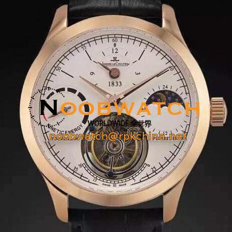 Replica Jaeger-LeCoultre Master Grande Tradition Tourbillon Rose Gold White Dial Swiss Tourbillon