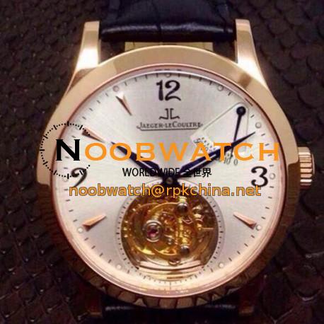 Replica Jaeger-LeCoultre Master Grande Tradition Tourbillon Rose Gold  White Dial Swiss Tourbillon