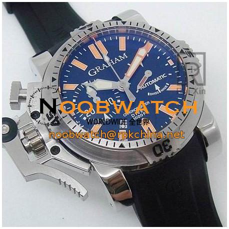 Replica Graham Chronofighter Oversize Diver Stainless Steel Black Dial Swiss 7750