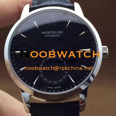 Replica Montblanc Meisterstuck Heritage Moonphase Stainless Steel Black Dial Swiss 2914