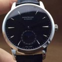 Replica Montblanc Meisterstuck Heritage Moonphase Stainless Steel Black Dial Swiss 2914