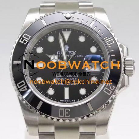 Replica Rolex Submariner Date 116610LN Stainless Steel Black Dial Swiss 3135