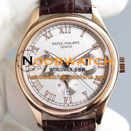 Replica Patek Philippe Annual Calendar 5035R Rose Gold White Dial Swiss PP 315SQA