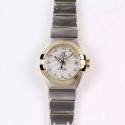 Replica Omega Constellation Double Eagle Lady 27MM Stainless Steel & Yellow Gold White Dial Swiss 8520