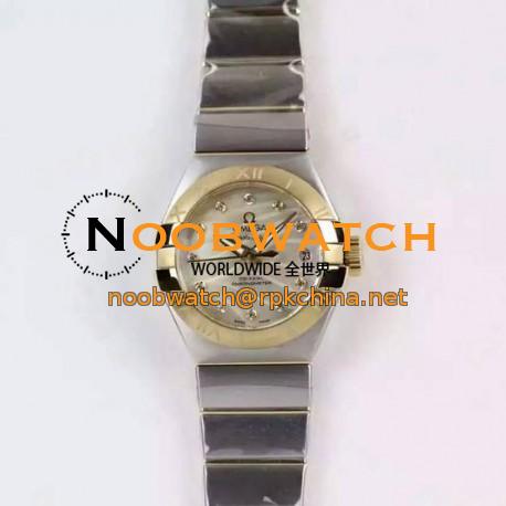 Replica Omega Constellation Double Eagle Lady 27MM Stainless Steel & Yellow Gold Gold Dial Swiss 8520