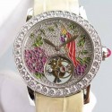 Replica Bvlgari Il Giardino Tropicale Stainless Steel & Diamonds Parrot Dial Swiss Tourbillon