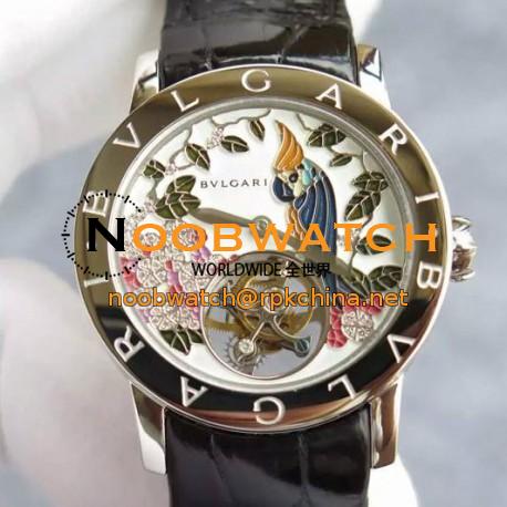 Replica Bvlgari Il Giardino Tropicale Stainless Steel Parrot Dial Swiss Tourbillon