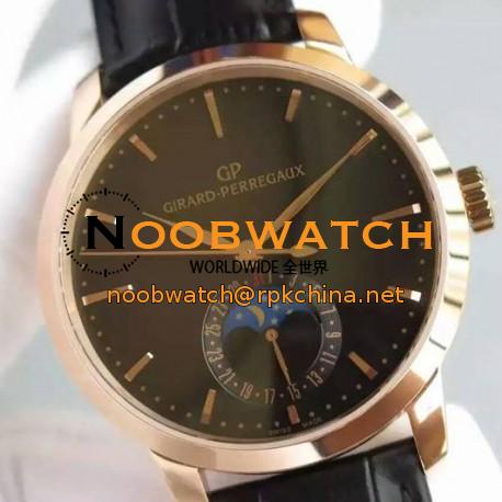 Replica Girard Perregaux 1966 Rose Gold Black Dial Swiss GP 033MO