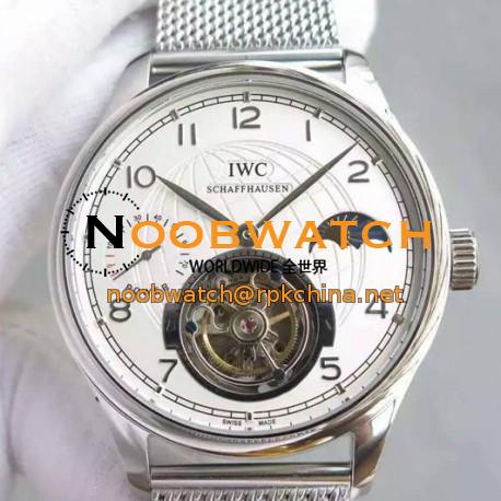 Replica IWC Portuguese Regulateur Tourbillon Stainless Steel White Dial Swiss Tourbillon