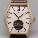 Replica Vacheron Constantin Malte Tourbillon 24K Rose Gold Plated White Dial Swiss Tourbillon